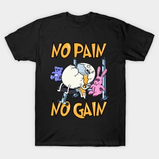 Egg-cel in the Gym: No Pain, No Gain, All Laughs T-Shirt